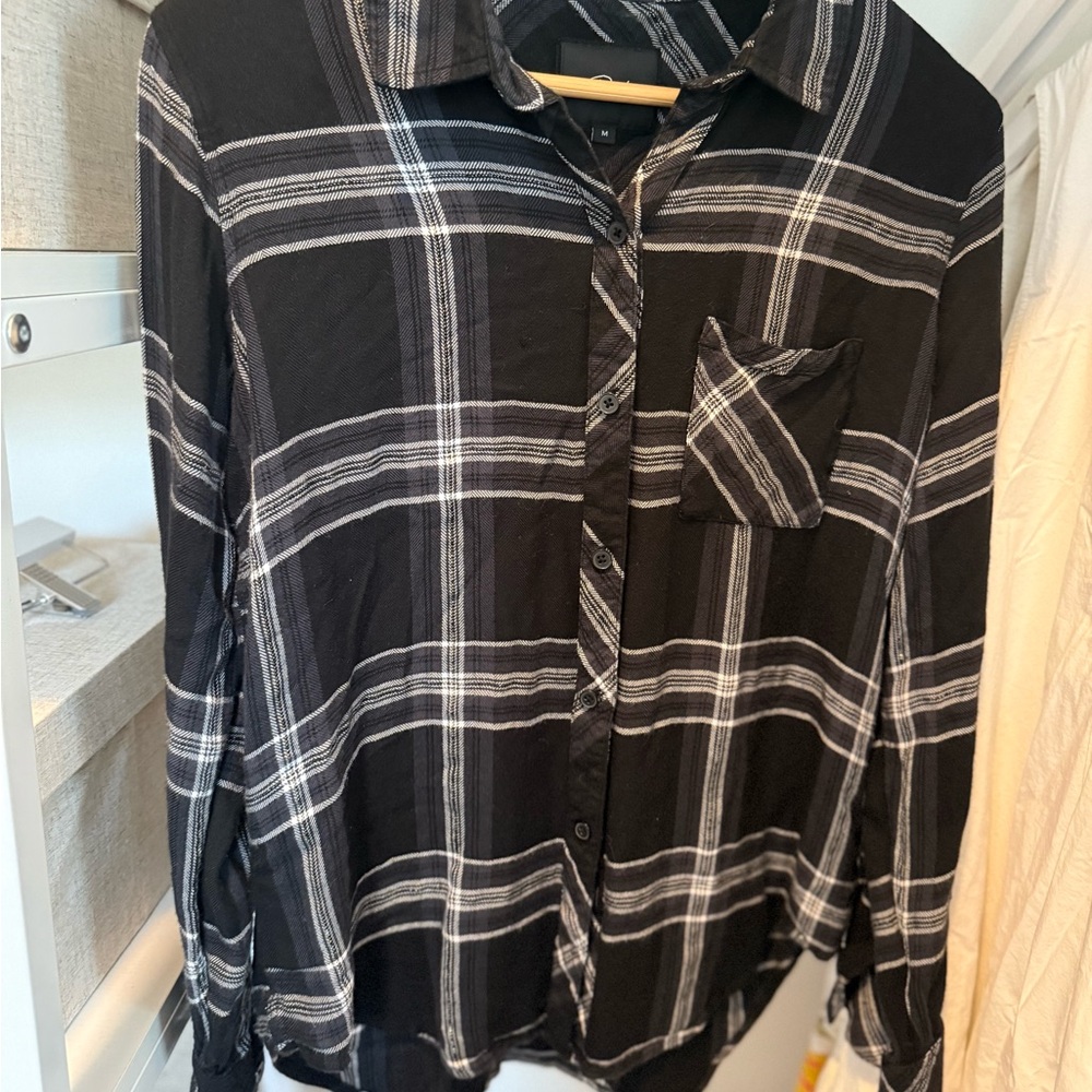 Black and White Plaid Women’s Shirt